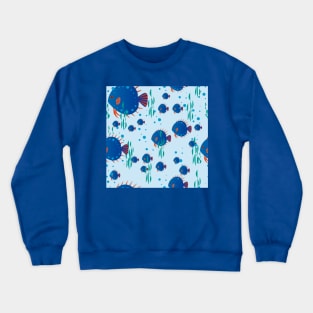 Sea Fish Pattern Background Seamless Crewneck Sweatshirt